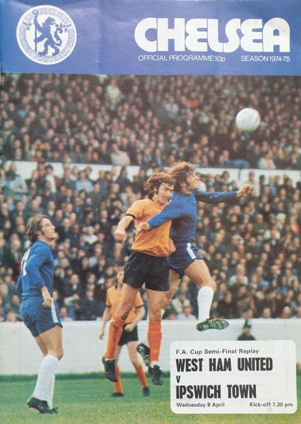 FA Cup SF 1975 Rep, West Ham United v Ipswich (Apr 9th)
