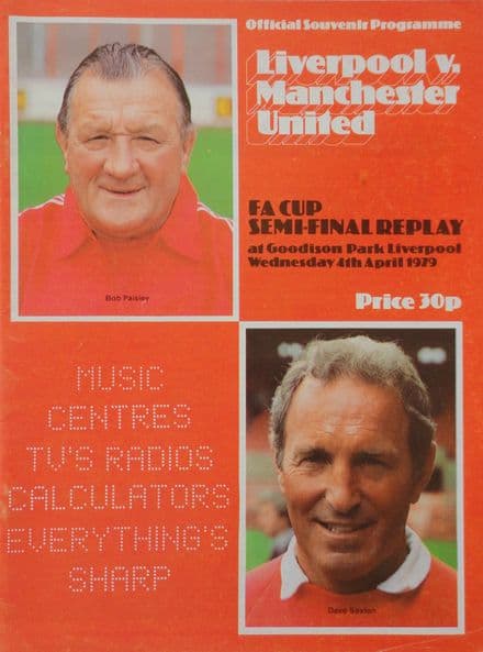 FA Cup SF 1979 Rep, Liverpool v Manchester United (Apr 4th)