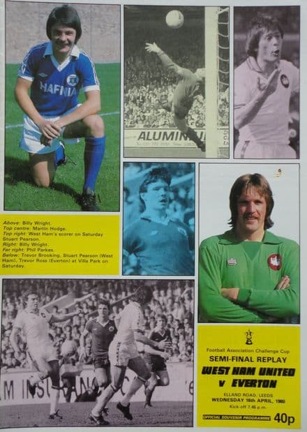 FA Cup SF 1980 Rep, West Ham United v Everton (Apr 16th)