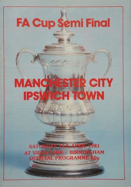 FA Cup SF 1981, Manchester City v Ipswich Town (Apr 11th)