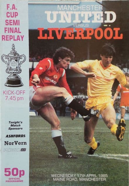 FA Cup SF 1985 Rep, Manchester United v Liverpool (Apr 17th)