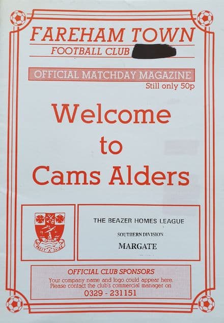 Fareham v Margate, BH Lge (1992, Oct 3rd)