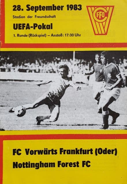 FC Vorwarts v Nottingham Forest, UEFA Cup (1983, Sep 28th)