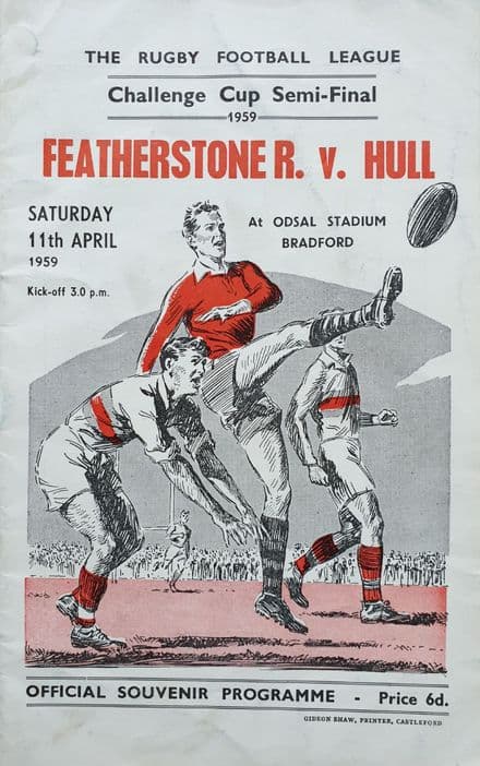 Featherstone R v Hull, Challenge Cup SF (1959, Apr 11th)