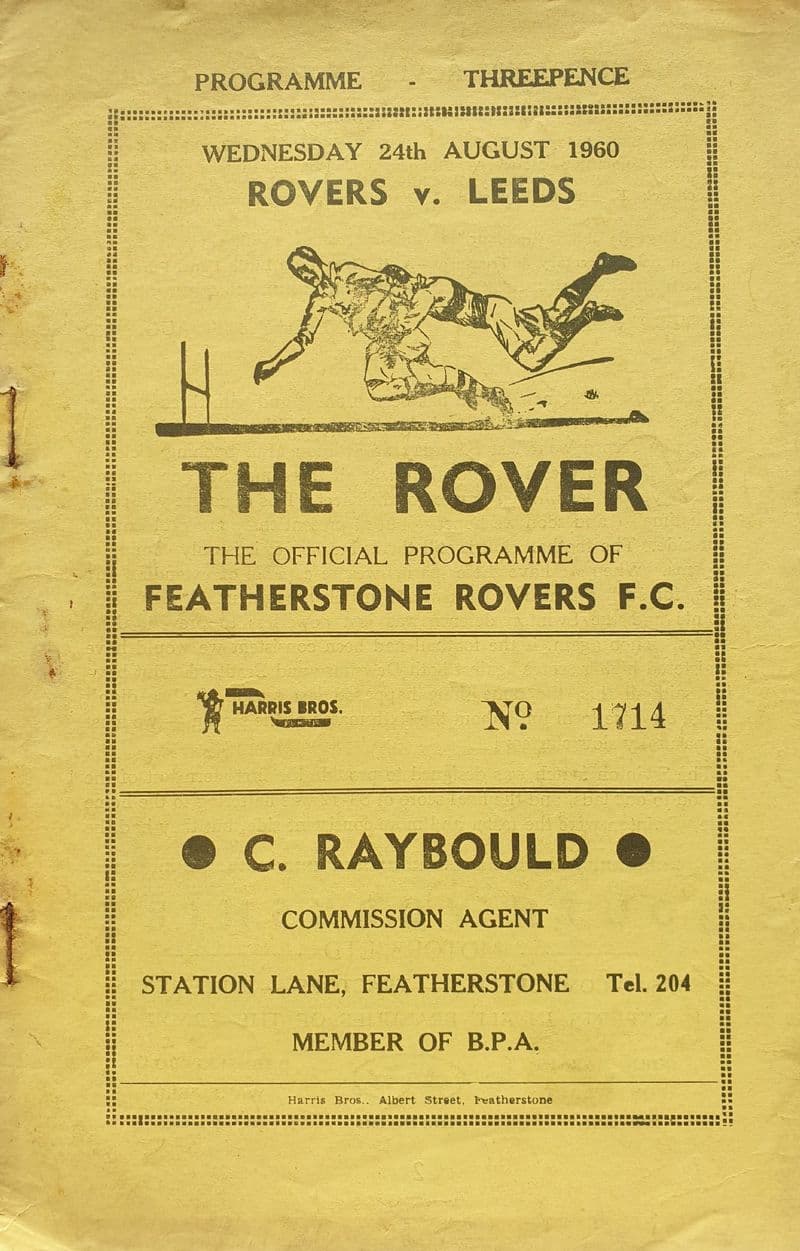 Featherstone Rovers v Leeds (1960, Aug 24th)
