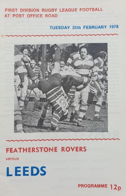 Featherstone Rovers v Leeds (1978, Feb 28th)