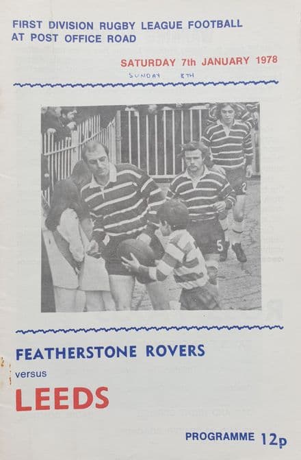 Featherstone Rovers v Leeds (1978, Jan 8th)