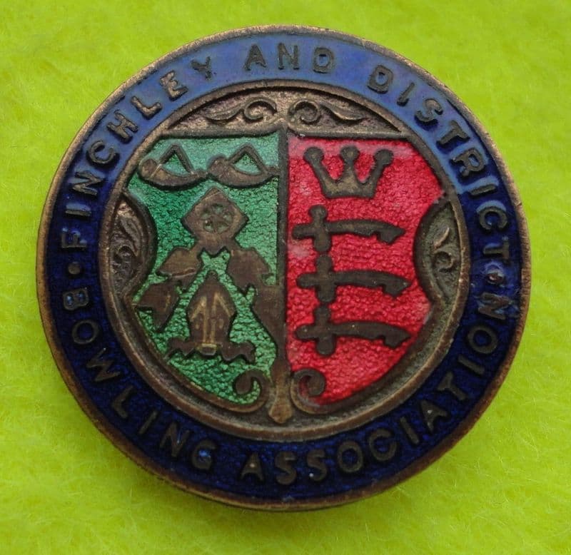 Finchley & District Bowling Association Enamel Pin Badge
