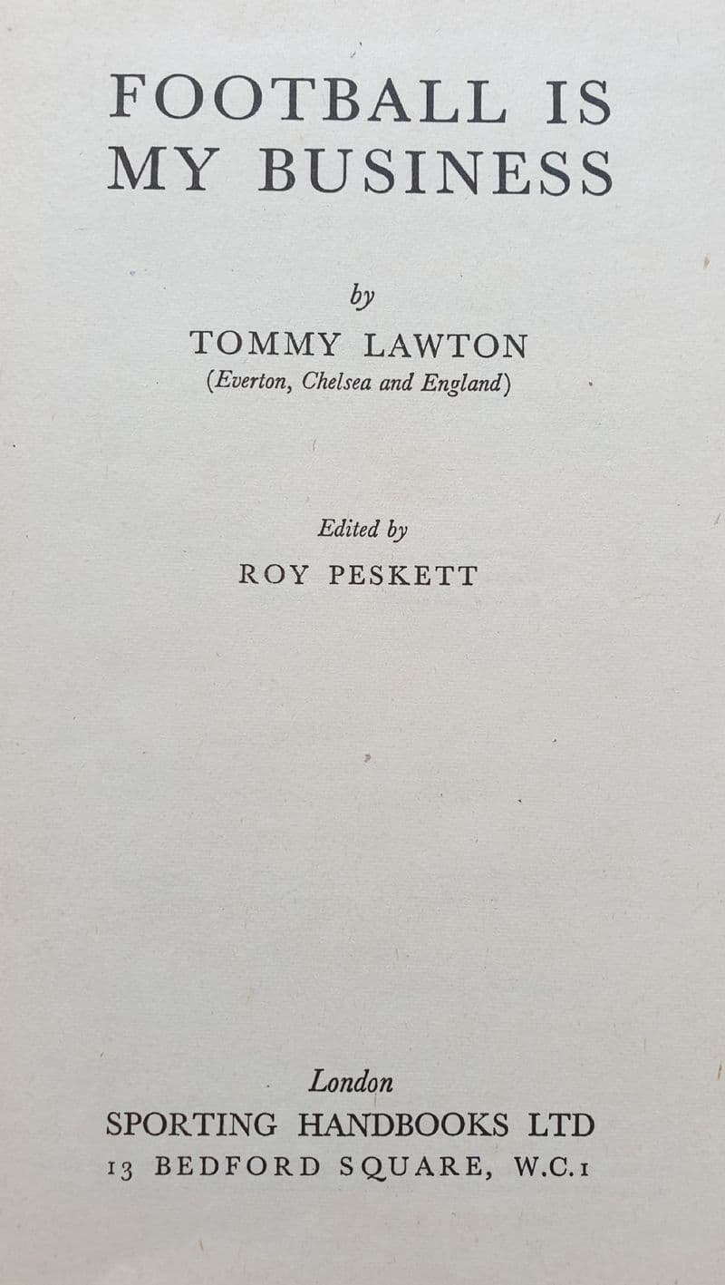 Football is My Business by Tommy Lawton