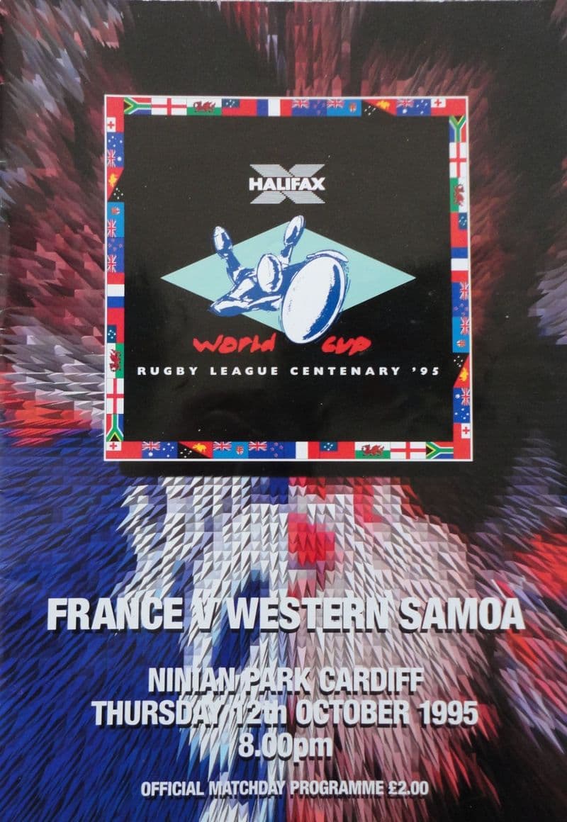 France v Western Samoa SIGNED COPY (1995, Oct 12th)