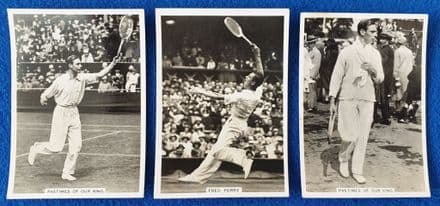 Fred Perry & the King (Ardath Cigarette Cards x 3)
