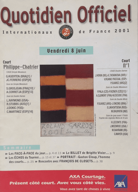 French Open Programme (2001, Jun 8th)