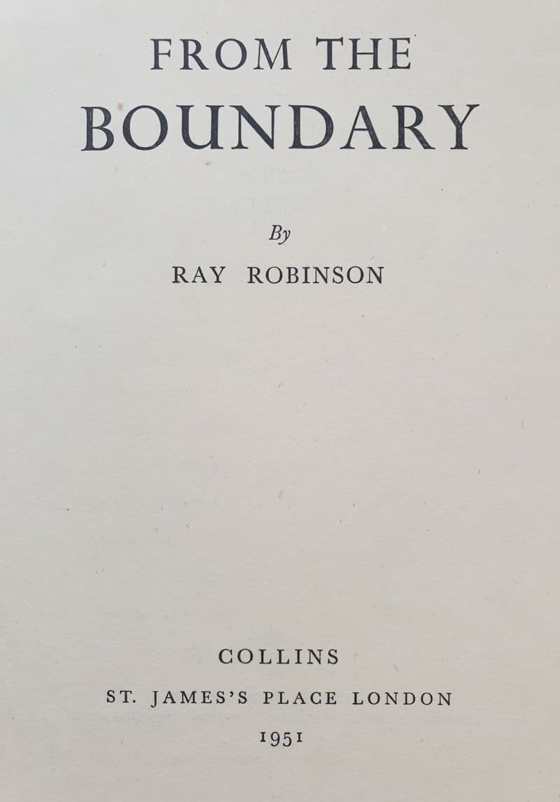 From the Boundary by Ray Robinson
