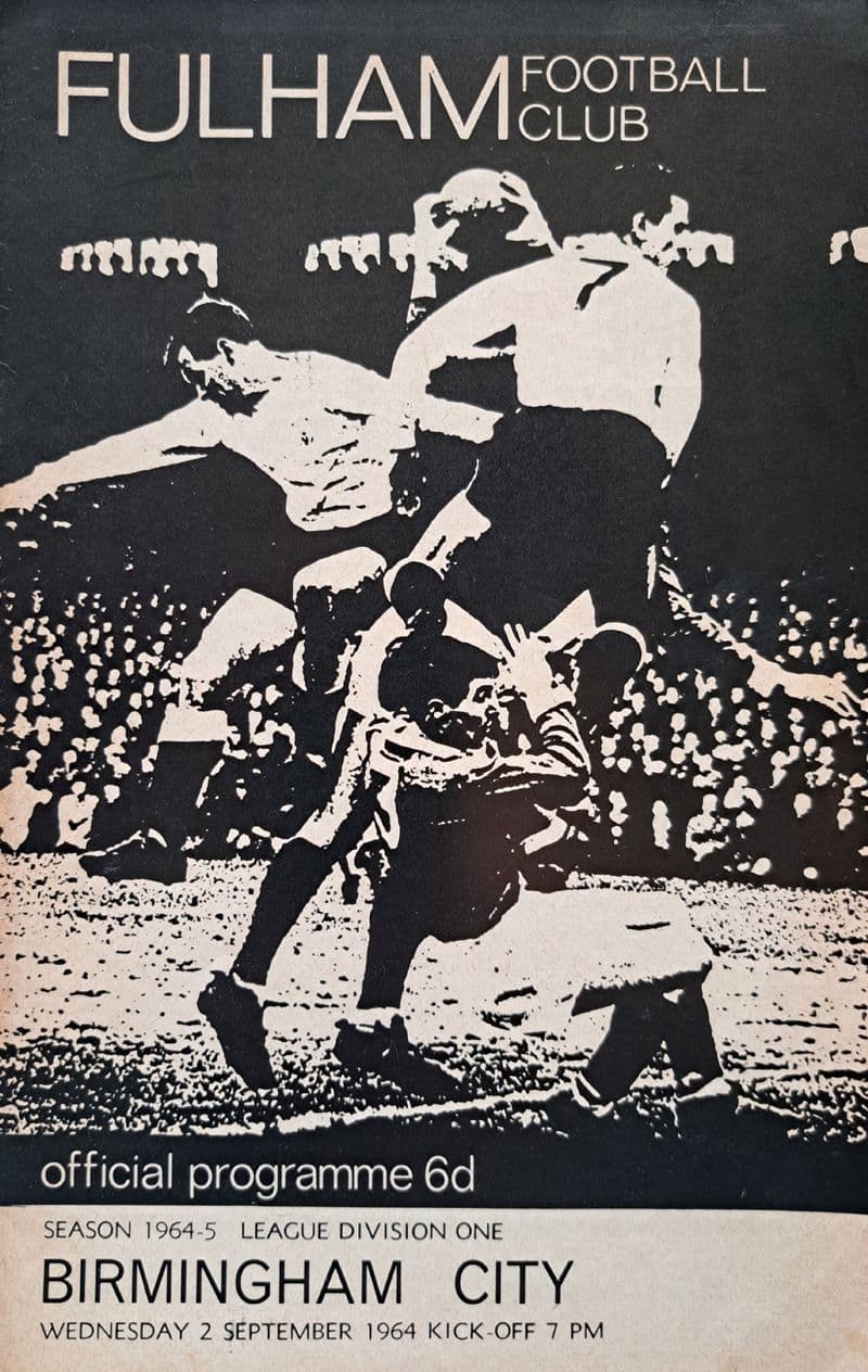 Fulham v Birmingham City, Div 1 (1964, Sep 2nd)