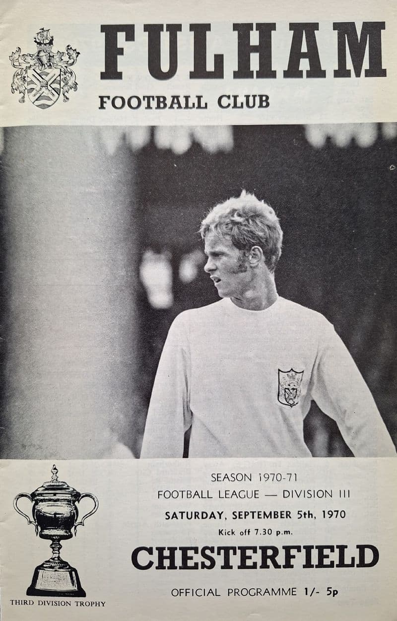 Fulham v Chesterfield, Div 3 (1970, Sep 5th)