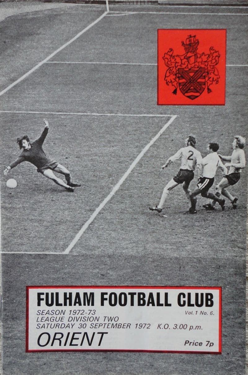Fulham v Leyton Orient, Div 2 (1972, Sep 30th)
