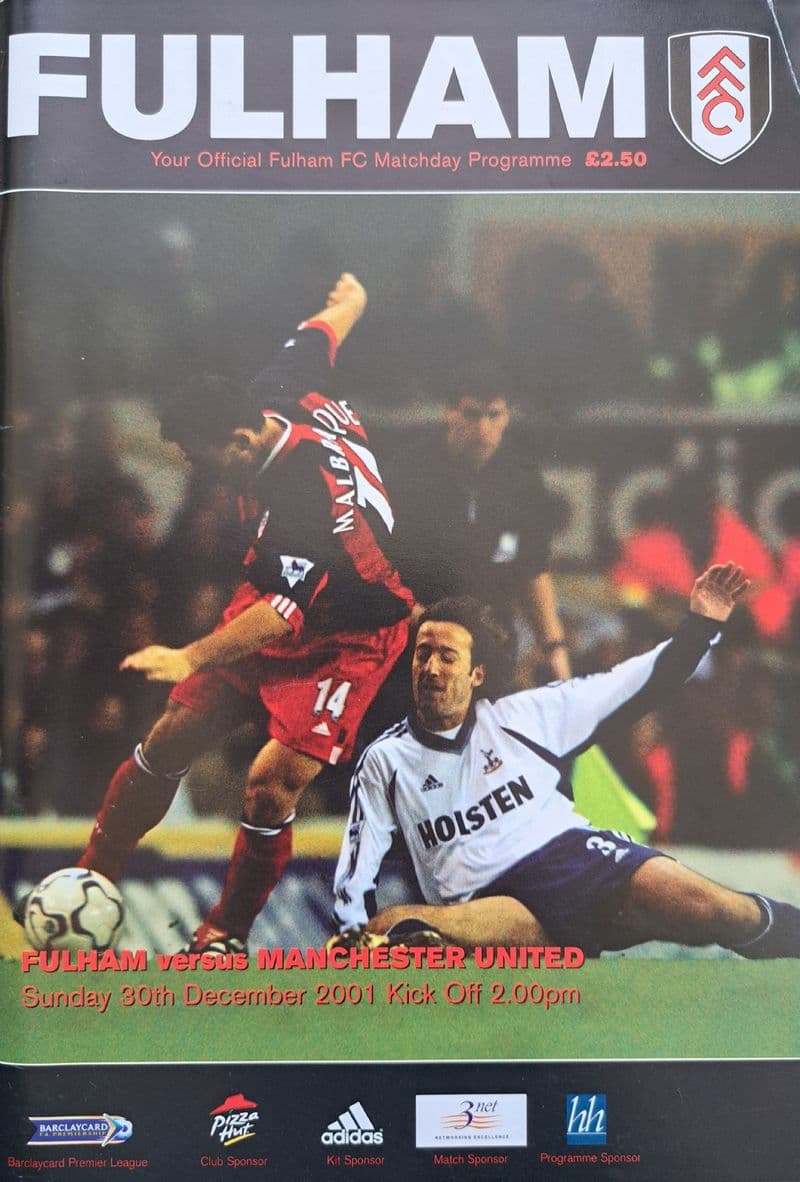 Fulham v Manchester United, Prem (2001, Dec 30th)
