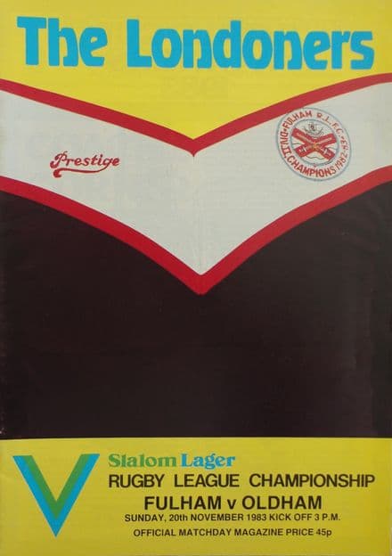 Fulham v Oldham (1983, November 20th)