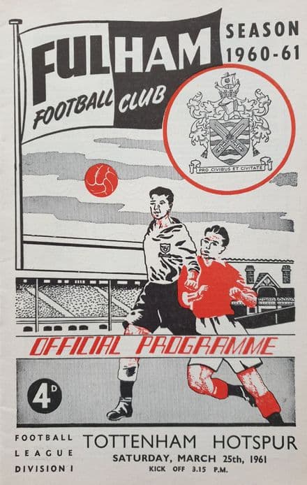 Fulham v Tottenham, Div 1 (1961, Mar 25th)