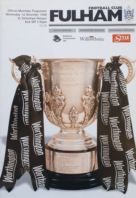Fulham v Tottenham, Worthington Cup (1999, Dec 1st)