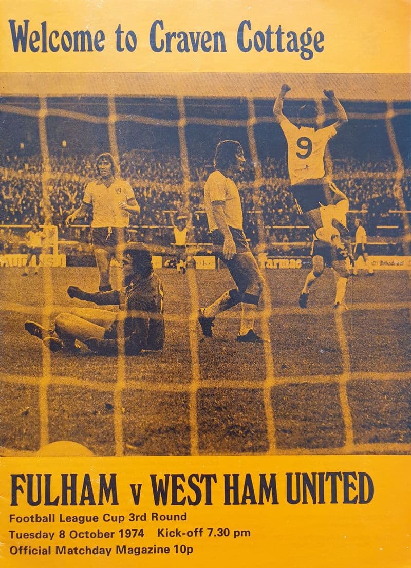 Fulham v West Ham, Lge Cup (1974, Oct 8th)