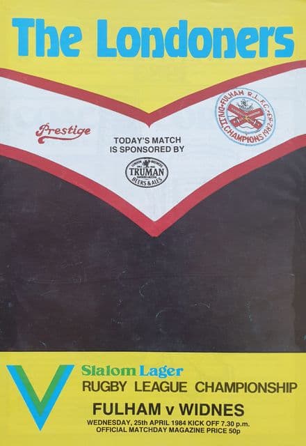 Fulham v Widnes, Last Craven Cottage Game (1984, Apr 25th)