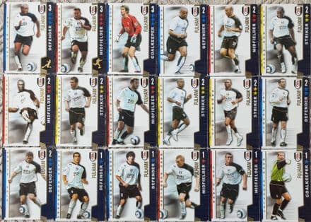 Fulham. 18 Cards (2004-05)