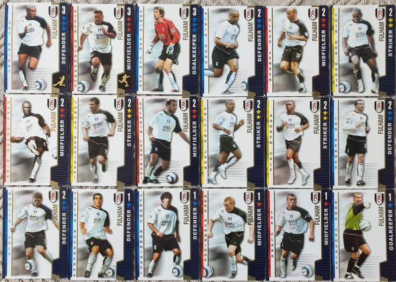 Fulham. 18 Cards (2004-05)