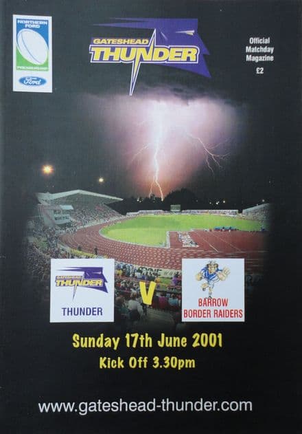 Gateshead Thunder v Barrow (2001, June 17th)