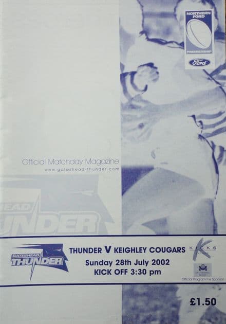 Gateshead Thunder v Keighley Cougars (2002, July 28th)