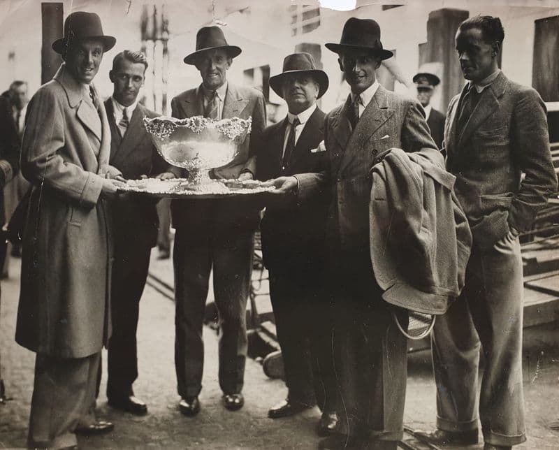 GB Davis Cup Team Press Photo (Dover, 1933 Jul 31st)