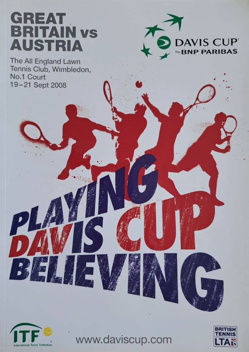 GB v Austria Davis Cup Programme (2008, Sep 19th-21st)