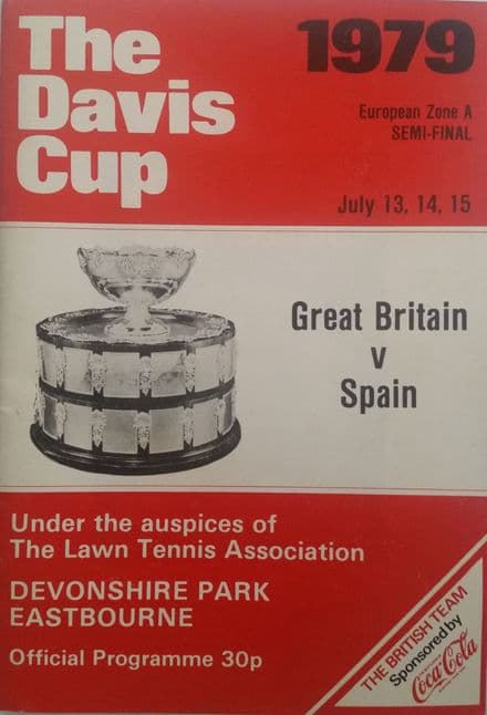 GB v Spain Davis Cup Programme (1979, Jul 13th-15th)