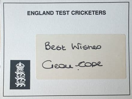 Geoff Cope Autograph