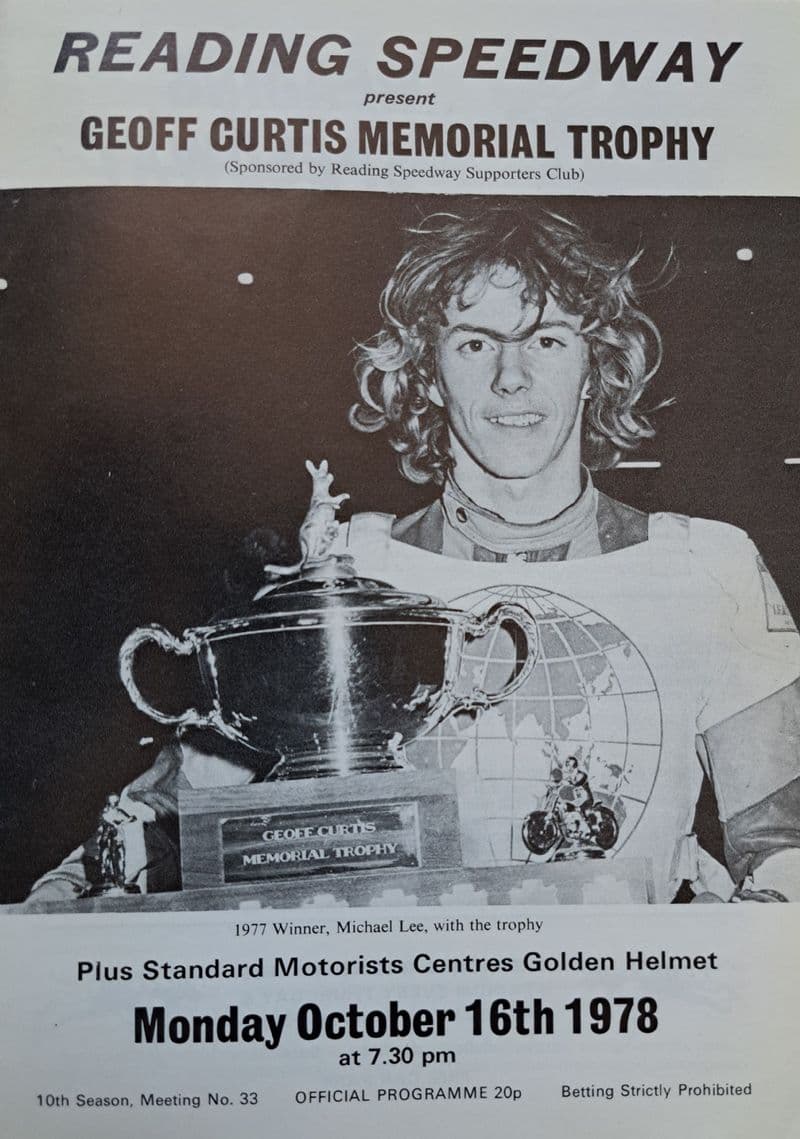 Geoff Curtis Memorial Trophy (1978, Oct 16th)