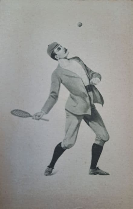German Male Tennis Player Post Card (Used)