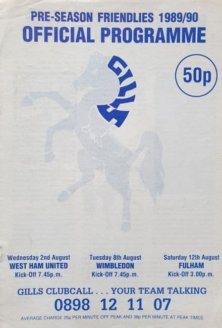 Gillingham Pre-Season (1989)