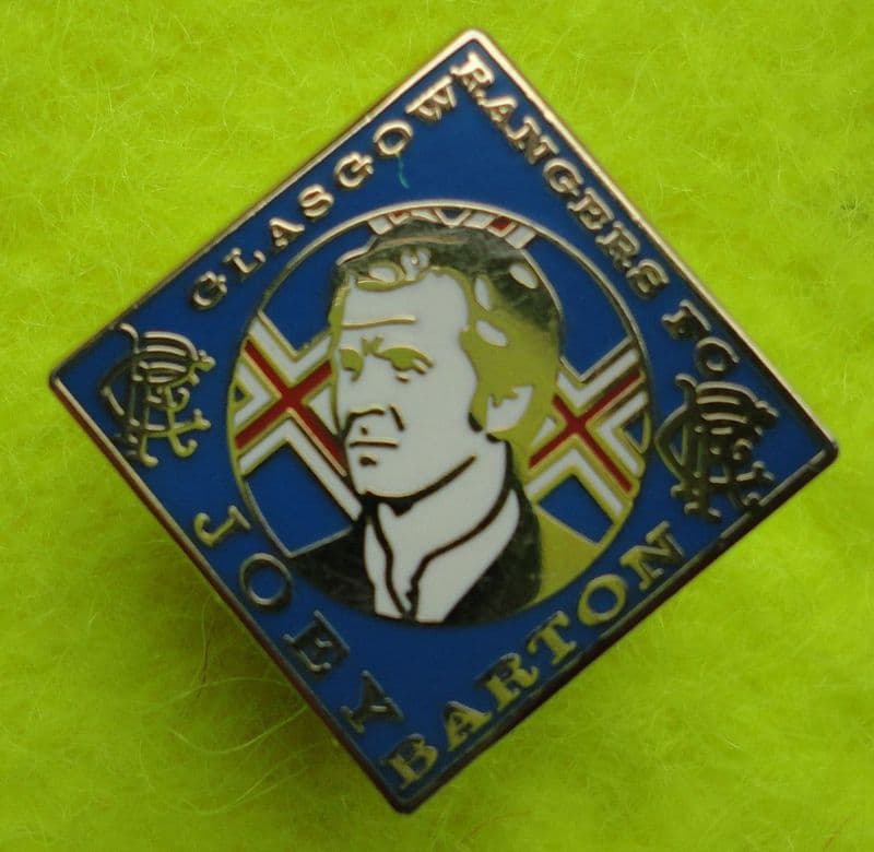 Glasgow Rangers Joey Barton Enamel Pin Badge