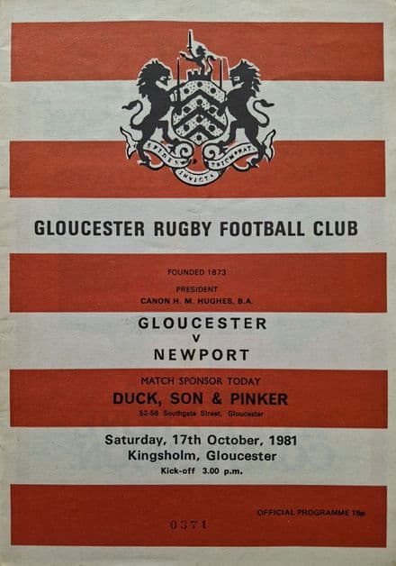 Gloucester v Newport (1981, Oct 17th)