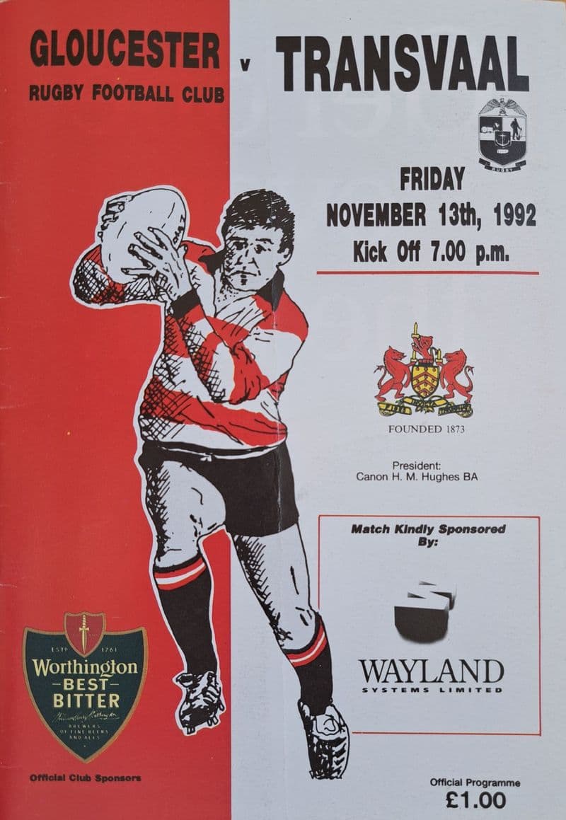 Gloucester v Transvaal (1992, Nov 13th)