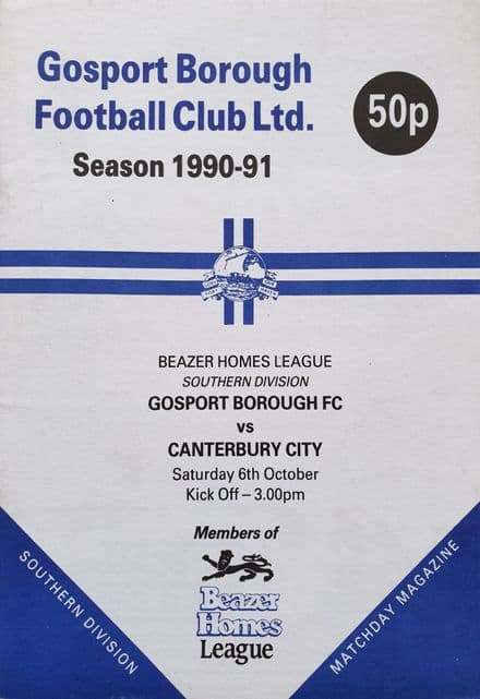 Gosport v Canterbury, BH Lge (1990, Oct 6th)