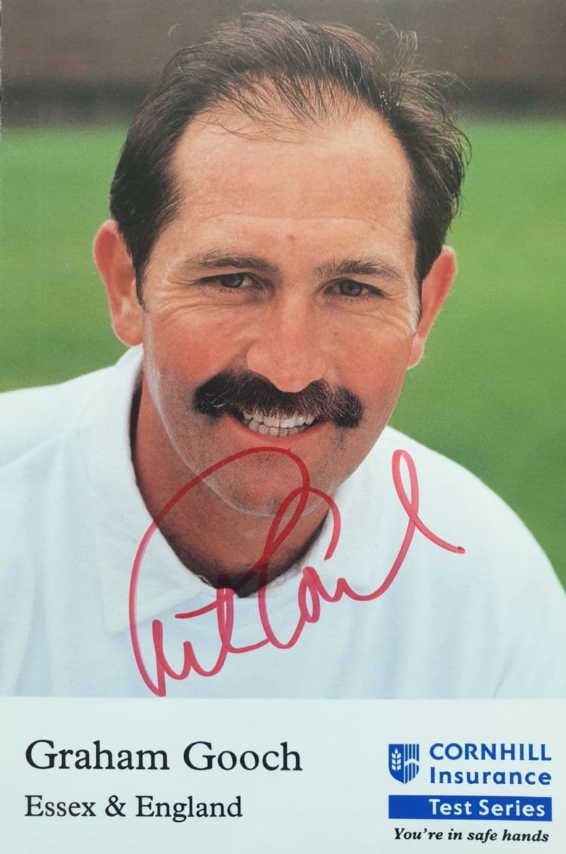 Graham Gooch Postcard SIGNED