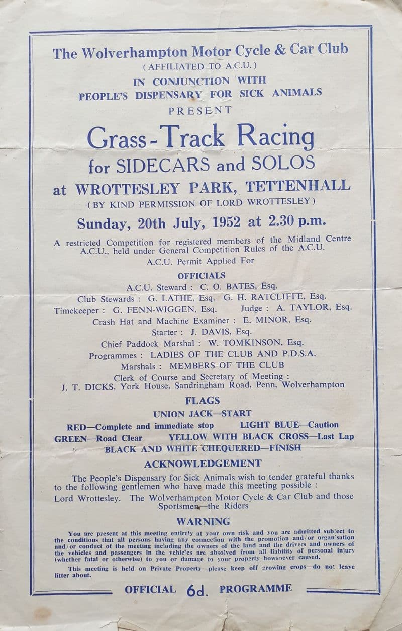 Grass-Track Racing, Tettenhall (1952, Jul 20th)