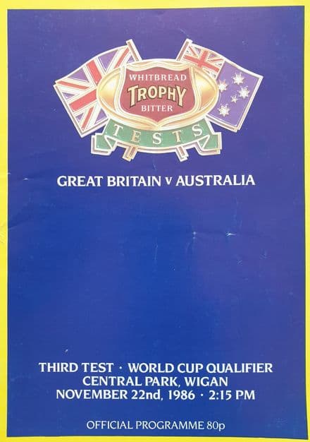 Great Britain v Australia (1986, Nov 22nd) Third Test
