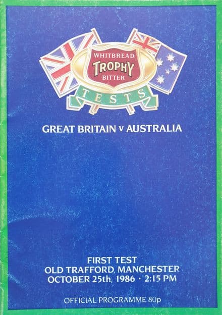 Great Britain v Australia (1986, Oct 25th) First Test