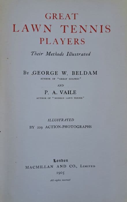 Great Lawn Tennis Players by Beldam & Vale (1905)