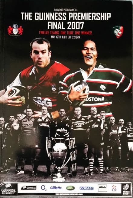 Guinness Premiership Rugby Final Programme (2007, May 12th)