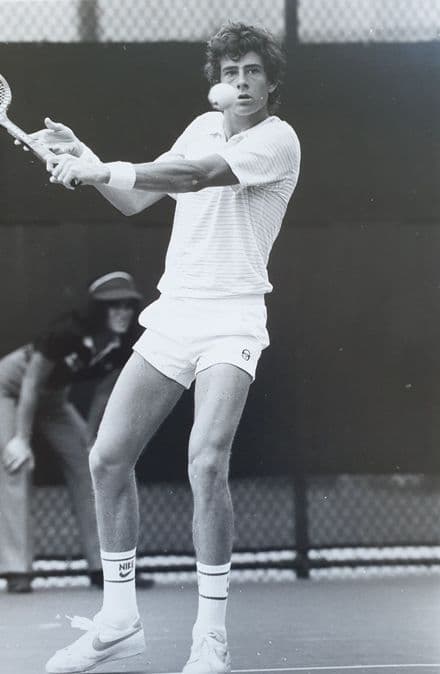 Guy Forget Press Photo "Backhand"