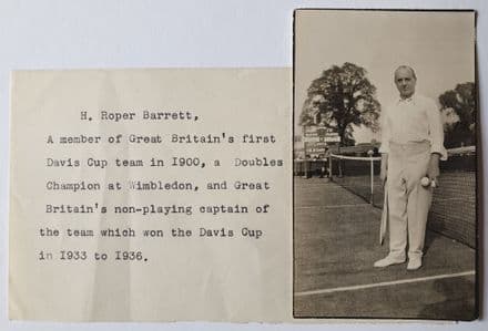 H Roper Barrett Press Photo