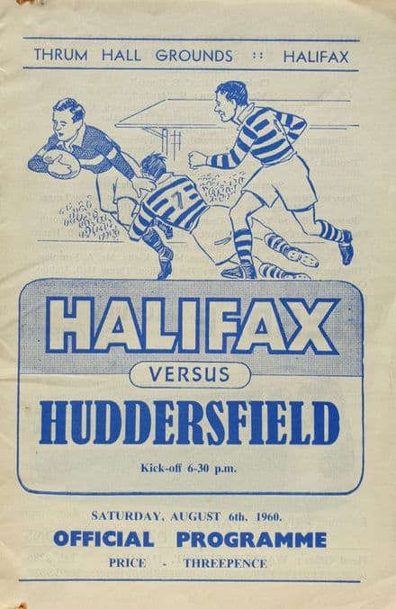 Halifax v Huddersfield (1960, Aug 6th)